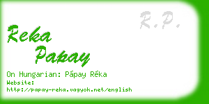 reka papay business card