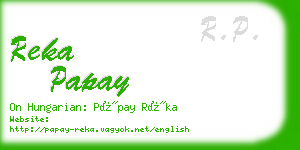 reka papay business card